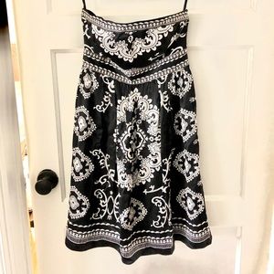 Strapless Paisley Dress